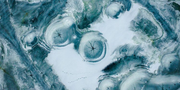 © FOTO: CANLOKER/ SKYPIXEL
„Zaleđena reka“ – treće mesto u kategoriji „Entuzijaste – lepota“
