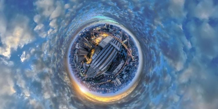 © FOTO: 久幺/SKYPIXEL
„Zalazak sunca u Čengduu“ – drugo mesto u kategoriji „Entuzijaste – fotografije od 360°“