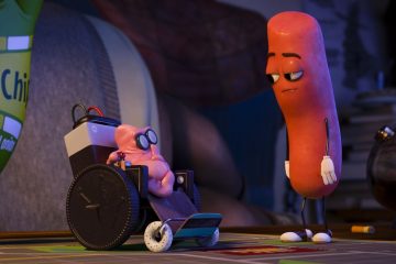 Gum (Scott Diggs Underwood) with Barry (Michael Cera) in Columbia Pictures' SAUSAGE PARTY.