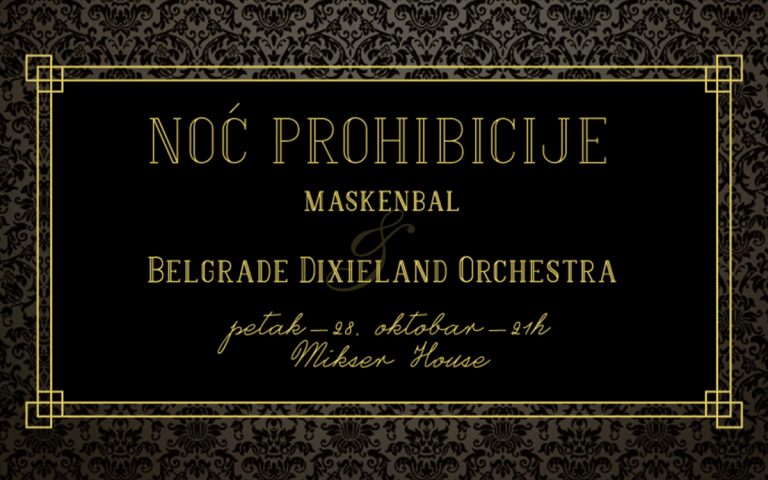 Bal pod maskama iz doba prohibicije uz Belgrade Dixieland Orchestra u Mikser Hausu