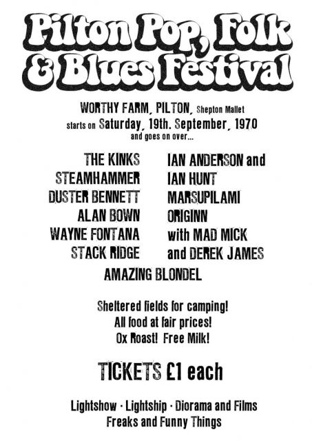 Pilton Pop, Folk & Blues Festival 1970