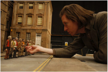 Cussing photo of director Wes Anderson on the set of “Fantastic Mr. Fox” (2009)