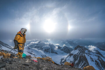 Renan Ozturk remains on the mountain after the rest of the team descends, following the hectic search for Sandy Irvine's remains. (National Geographic/Renan Ozturk)