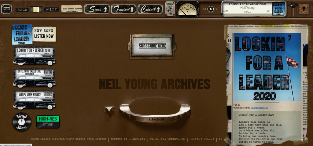 Neil Young Archives/printscreen