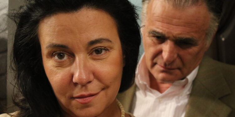 Ćerka za priner, Dušanka Stojanović Glid i Branislav Lečić pred snimanje kadra/Photo: promo
