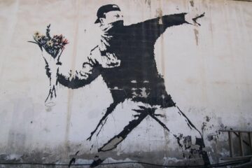 The Flower Thrower by Banksy/Photo: printscreen