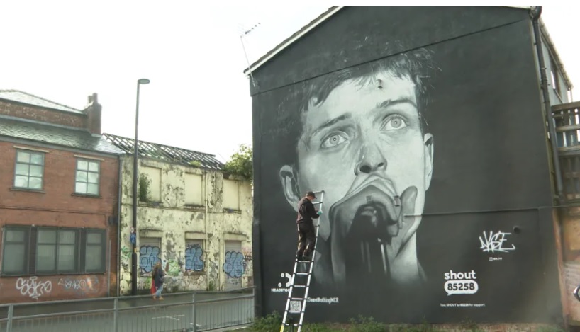 Mural Ijana Kertisa/Photo: ITV News printscreen