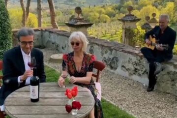 Enolog Rikardo Kotarela, Trudi Stajler i Sting/printskrin Instagram/trudiestyler