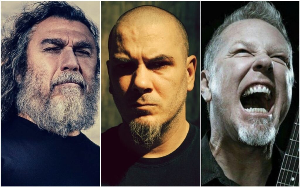 Slayer, Pantera, Metallica/collage