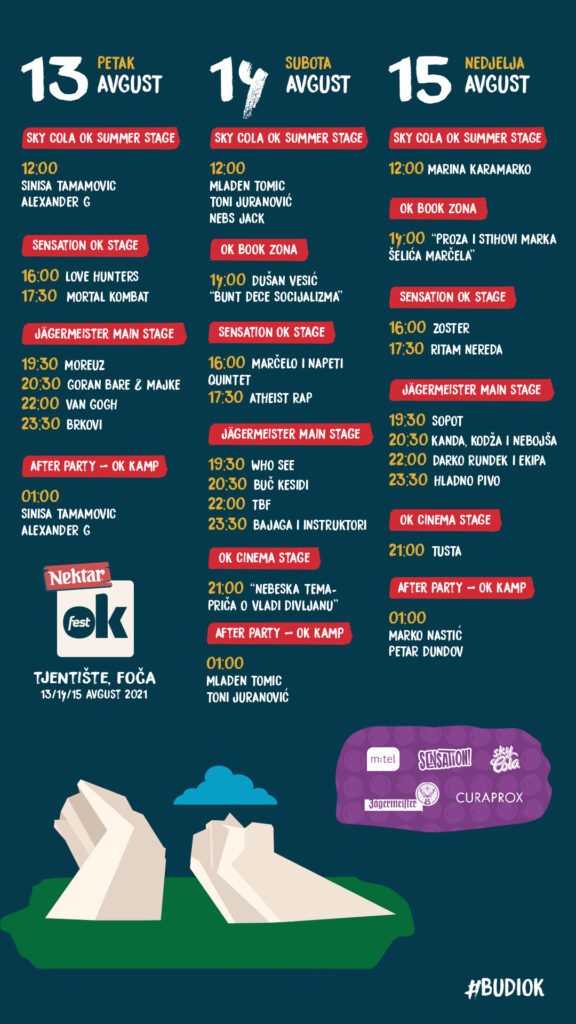 OK Fest program i satnica