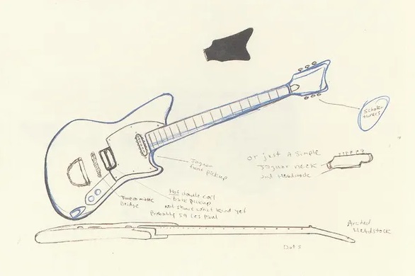 Kobejnov crtež gitare/Fender.com