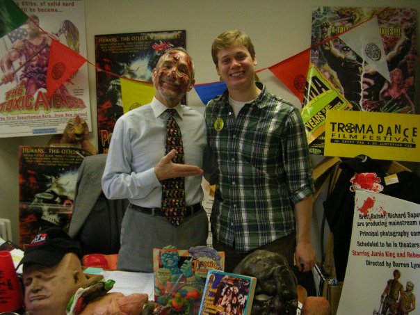First day on the job as Lloyd Kaufman's assistant, 2009/ Photo: Promo