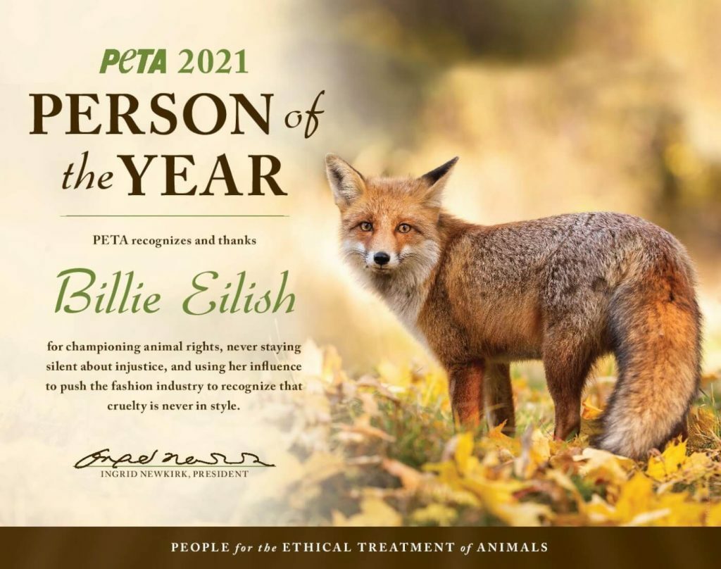 PETA person of the year-award