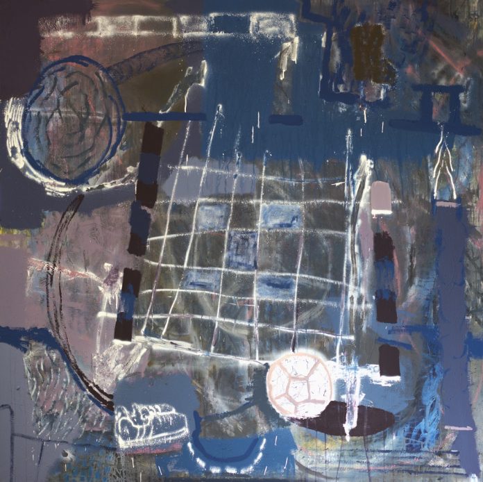 Despot Đurić - IGRA 180x180cm 2023 Akril i sprej na platnu