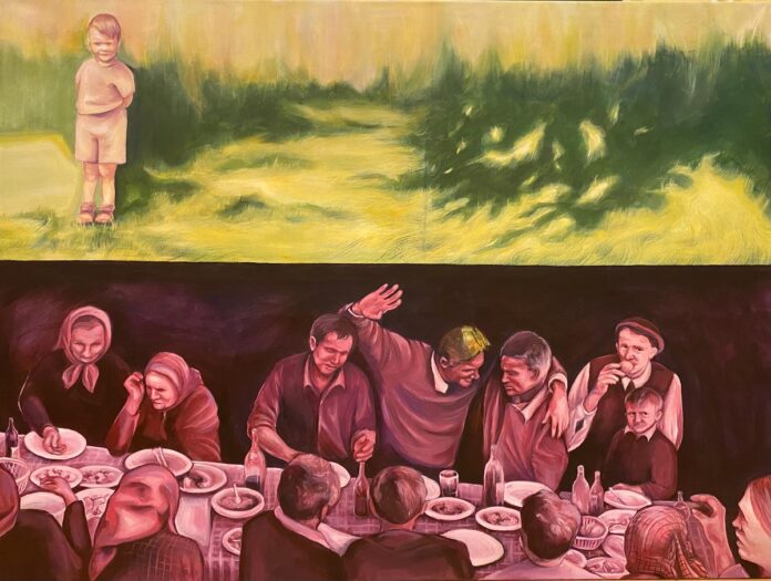 Jana Delić, -Memorija, akril i pastel na platnu, 100x120cm, 2025