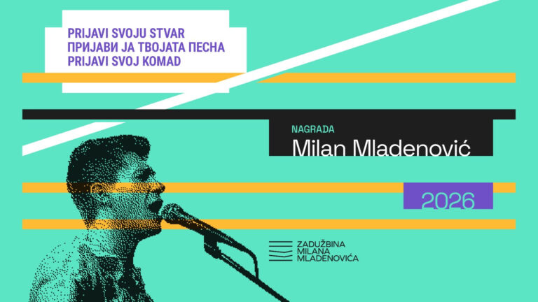 Zvanično otvoren konkurs za Nagradu Milan Mladenović 2026, prijave do 31. maja